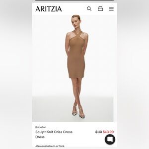 Aritzia Babaton cross neck dress